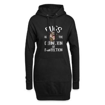 Pug Gifts for Pug Lovers - Hoodie-Kleid - Schwarz - Vorne