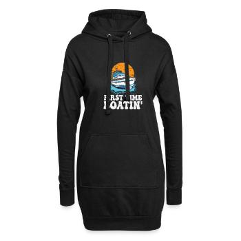 First Time Boatin' Lake Life New Boat Owner - Hoodie-Kleid - Schwarz - Vorne