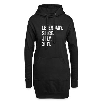 12. Geburtstag 12 Jahre Legendary Since July 2011 - Hoodie-Kleid - Schwarz - Vorne