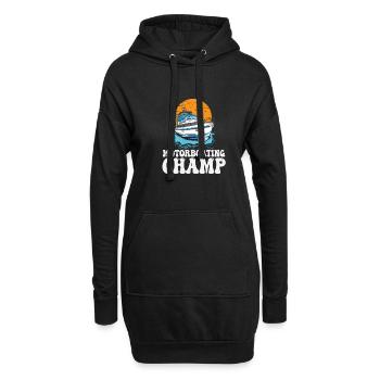 Ponton Lac Life Boat Parade Champ Motoboating - Sweat-shirt à capuche long Femme - noir - Devant