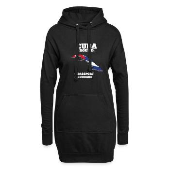 Cuba Bound Country Travel Vacances drapeau cubain - Sweat-shirt à capuche long Femme - noir - Devant