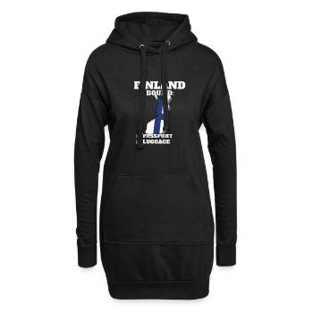 Finland Bound Country Travel Finnish Flag - Hoodie-Kleid - Schwarz - Vorne