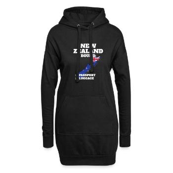 New Zealand Bound Country Travel Kiwi Flag - Hoodie-Kleid - Schwarz - Vorne