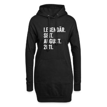 12. Geburtstag 12 Jahre Legendär Seit August 2011 - Hoodie-Kleid - Schwarz - Vorne