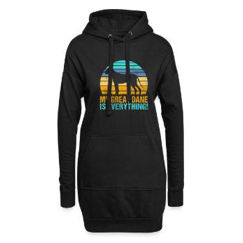 Great Dane Gifts - Hoodie-Kleid - Schwarz - Vorne
