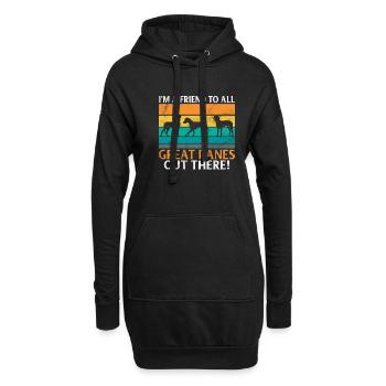 Great Dane Gifts - Hoodie-Kleid - Schwarz - Vorne