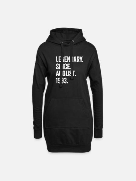 30. Geburtstag 30 Jahre Legendary Since August - Hoodie-Kleid - Schwarz