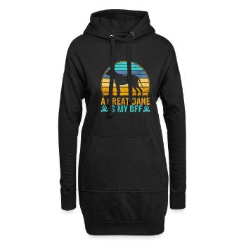 Great Dane Gifts - Hoodie-Kleid - Schwarz - Vorne