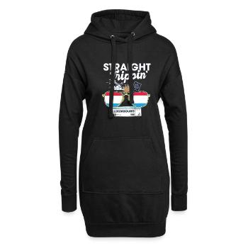 Straight Trippin' Luxembourg Vacation Tour Travel - Sweat-shirt à capuche long Femme - noir - Devant