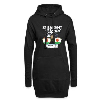 Straight Trippin' Nigerien Vacation Tour Travel - Sweat-shirt à capuche long Femme - noir - Devant
