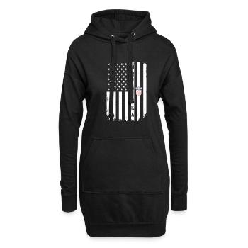 Balkan Kroatien Urlaub Reise Kroate Spruch - Hoodie-Kleid - Schwarz - Vorne