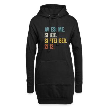 11. Geburtstag 11 Jahre Awesome Since September - Hoodie-Kleid - Schwarz - Vorne