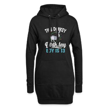 Cadeaux d’amoureux de l’âne - Sweat-shirt à capuche long Femme - noir - Devant