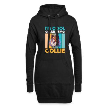 Cadeaux Collie - Sweat-shirt à capuche long Femme - noir - Devant