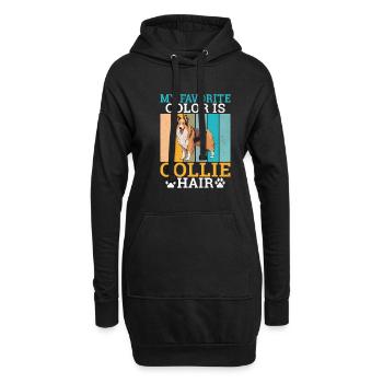 Cadeaux Collie - Sweat-shirt à capuche long Femme - noir - Devant