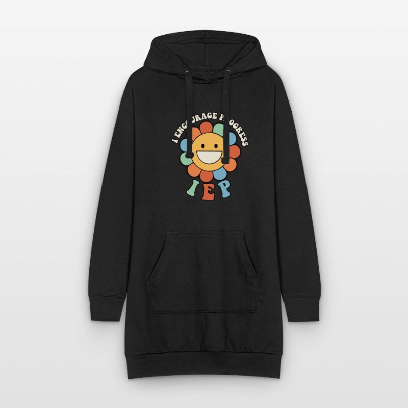 Accélération de l’appréciation des enseignants J’encourage le progrès Sweat-shirt à capuche long Femme