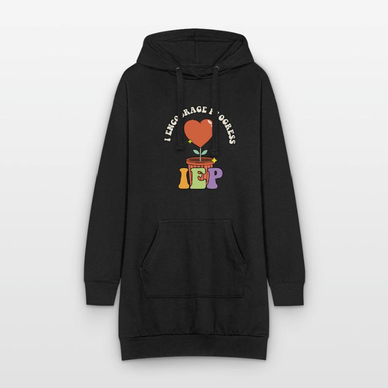 Accélération de l’appréciation des enseignants J’encourage le progrès Sweat-shirt à capuche long Femme