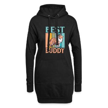 Collie Gifts - Hoodie-Kleid - Schwarz - Vorne