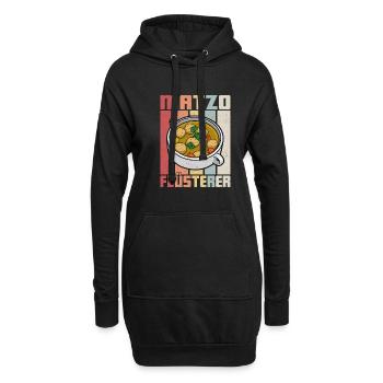 Matzah Matzo Cuisine Israël Juif Casher - Sweat-shirt à capuche long Femme - noir - Devant