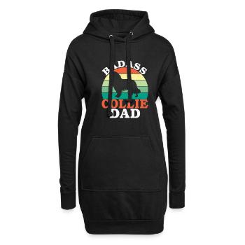 Cadeaux Collie - Sweat-shirt à capuche long Femme - noir - Devant