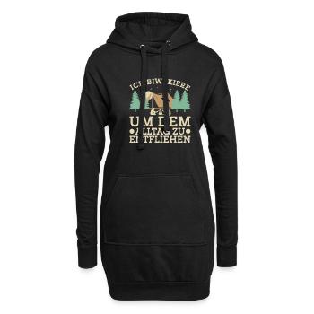 Zelten Campingliebhaber Camping Biwakieren - Hoodie-Kleid - Schwarz - Vorne