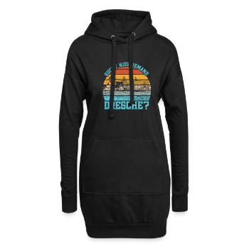 Mähdrescher Hühnerbauer Landmaschinen Landwirt - Hoodie-Kleid - Schwarz - Vorne