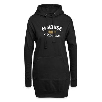Cadeaux de propriétaire maltais - Sweat-shirt à capuche long Femme - noir - Devant