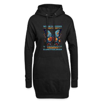 Schmetterlingsliebhaber Schmetterlingszüchter - Hoodie-Kleid - Schwarz - Vorne