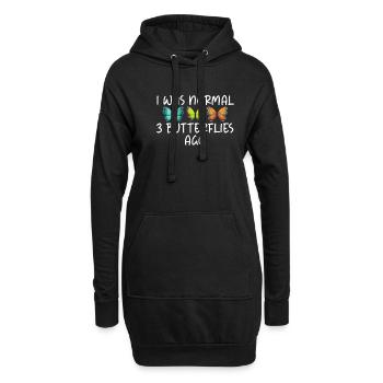 Cadeaux d’amoureux des papillons - Sweat-shirt à capuche long Femme - noir - Devant