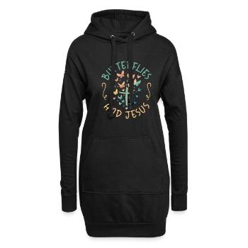 Cadeaux d’amoureux des papillons - Sweat-shirt à capuche long Femme - noir - Devant