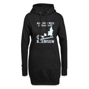 Schlitten Wintersportler Rodeln Rodler - Hoodie-Kleid - Schwarz - Vorne