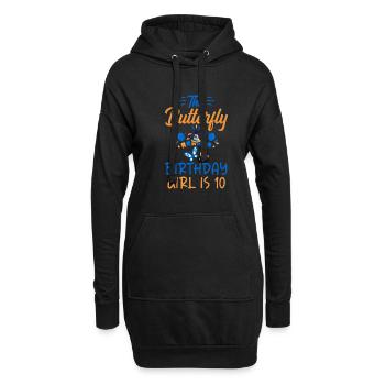 Cadeaux d’amant de papillons - Sweat-shirt à capuche long Femme - noir - Devant