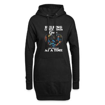 Un professeur d’anglais langue seconde aide les petits esprits à développer un phonème - Sweat-shirt à capuche long Femme - noir - Devant