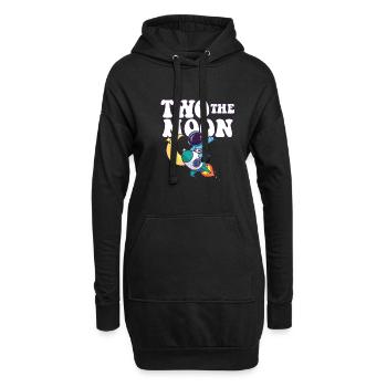 2nd Birthday Party Theme Outer Space Two The Moon - Hoodie-Kleid - Schwarz - Vorne