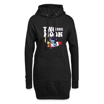 Two The Moon Astronaut Outer Space 2nd Birthday - Hoodie-Kleid - Schwarz - Vorne