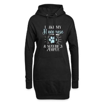 Cadeaux pour les amoureux des chiens bichons havanais - Sweat-shirt à capuche long Femme - noir - Devant