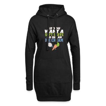 Tennis Drôle Si Vous Voulez Un Service Doux, Allez Chercher Un - Sweat-shirt à capuche long Femme - noir - Devant