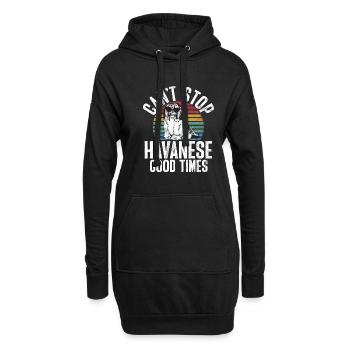 Cadeaux pour les amoureux des chiens bichons havanais - Sweat-shirt à capuche long Femme - noir - Devant