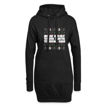 Le plus susceptible de demander au Père Noël de définir un bon mignon - Sweat-shirt à capuche long Femme - noir - Devant