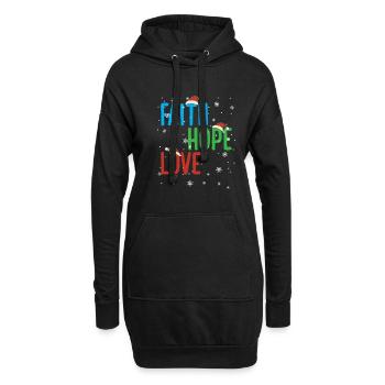 Faith Hope Love Religious Family Christmas Santa - Hoodie Dress - black - Front