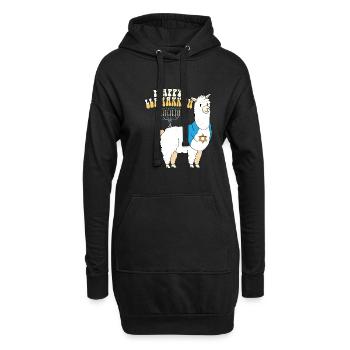 Joyeux lama de Noël juif de Noël de Llamakkah Hanoukka. - Sweat-shirt à capuche long Femme - noir - Devant