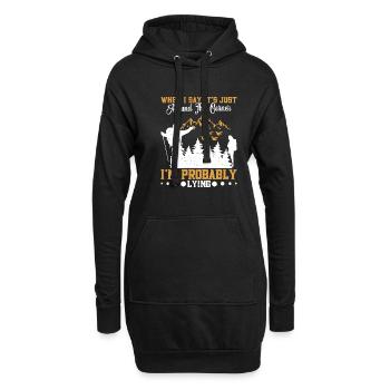 Wanderausrüstung Bergsteigen Bergsteiger Wanderer - Hoodie-Kleid - Schwarz - Vorne