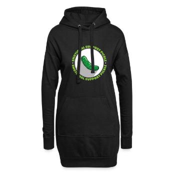 Emotional Support Pickle Humanity Kindness - Hoodie-Kleid - Schwarz - Vorne