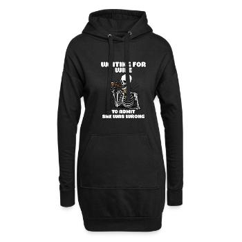 Waiting For Wife To Admit She Was Wrong Funny - Hoodie-Kleid - Schwarz - Vorne