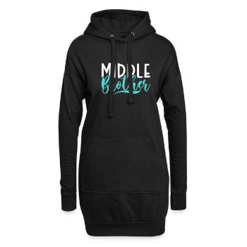 Middle Brother Gifts - Hoodie-Kleid - Schwarz - Vorne