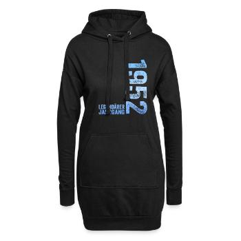 72. Geburtstag Legendärer Jahrgang 1952 72 Jahre - Hoodie-Kleid - Schwarz - Vorne