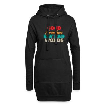 Cadeaux grand-père - Sweat-shirt à capuche long Femme - noir - Devant