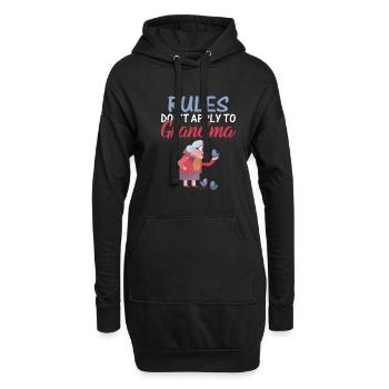 Cadeaux grand-mère - Sweat-shirt à capuche long Femme - noir - Devant