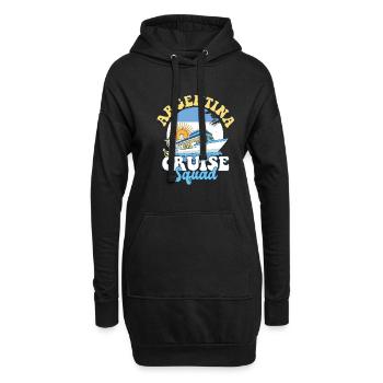 Voyage de vacances en famille avec l’escouade de croisière en Argentine - Sweat-shirt à capuche long Femme - noir - Devant
