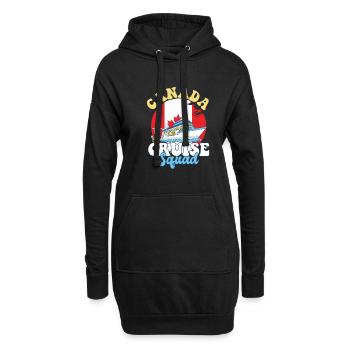 Voyage de vacances en famille de l’escouade de croisière au Canada - Sweat-shirt à capuche long Femme - noir - Devant